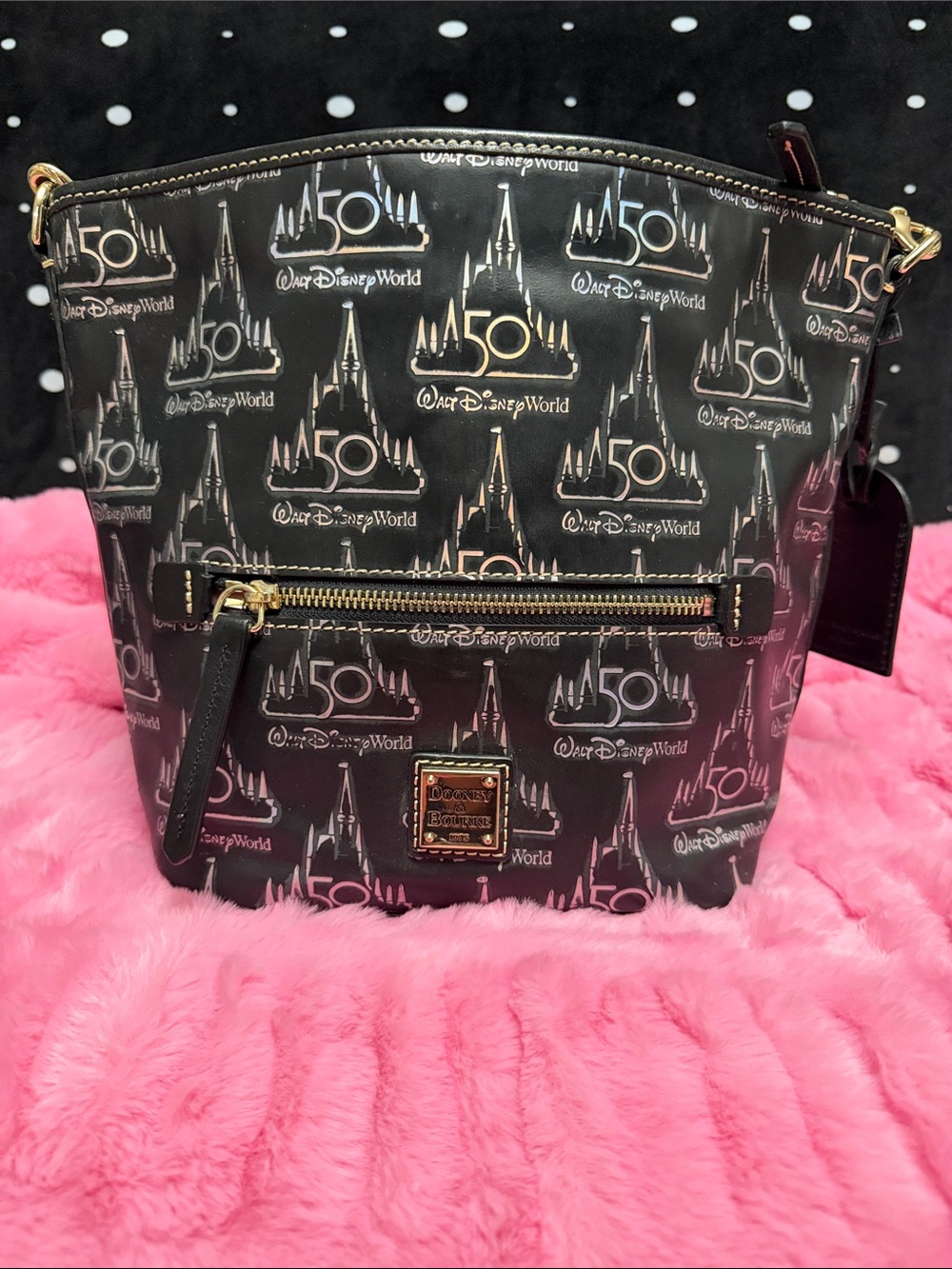 Dooney & Bourke Black Walt Disney World 50th Crossbody Bag